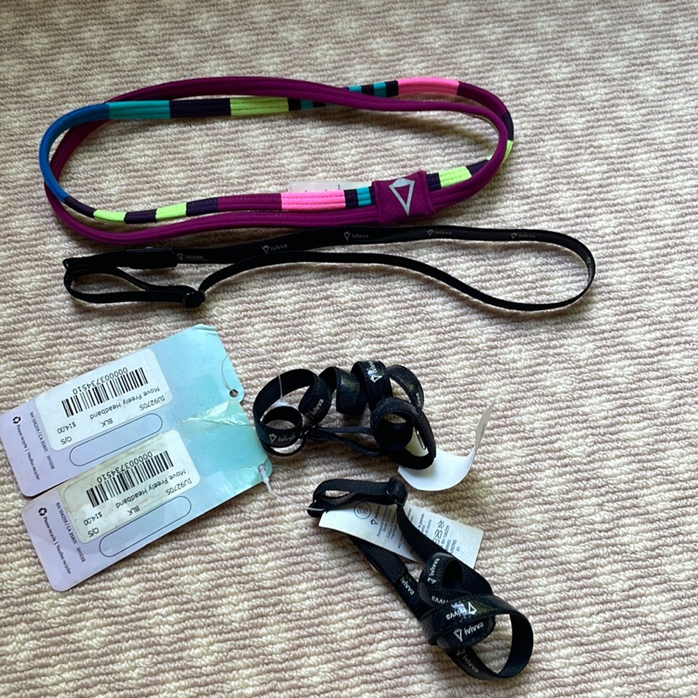 Four Ivviva headbands.